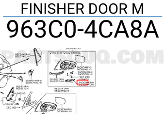 Nissan 963C04CA8A FINISHER DOOR M