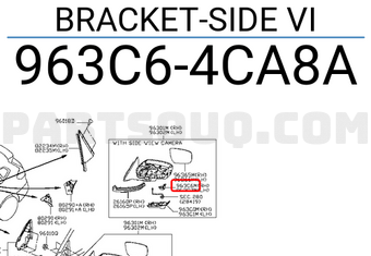 Nissan 963C64CA8A BRACKET-SIDE VI