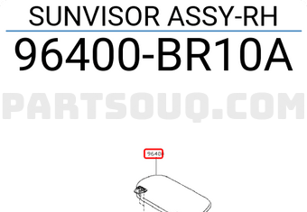 Nissan 96400BR10A SUNVISOR ASSY-RH