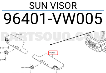 Nissan 96401VW005 SUN VISOR