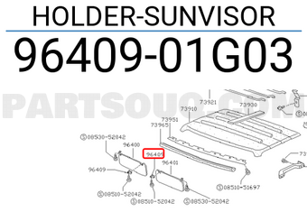 Nissan 9640901G03 HOLDER-SUNVISOR