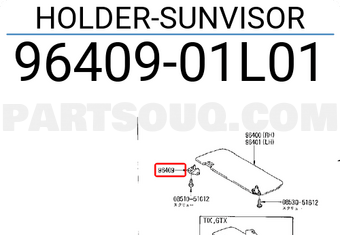 Nissan 9640901L01 HOLDER-SUNVISOR