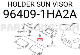 Nissan 964091HA2A HOLDER SUN VISOR