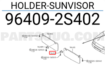 Nissan 964092S402 HOLDER-SUNVISOR