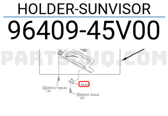 Nissan 9640945V00 HOLDER-SUNVISOR