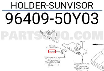 Nissan 9640950Y03 HOLDER-SUNVISOR