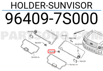 Nissan 964097S000 HOLDER-SUNVISOR