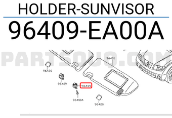 Nissan 96409EA00A HOLDER-SUNVISOR