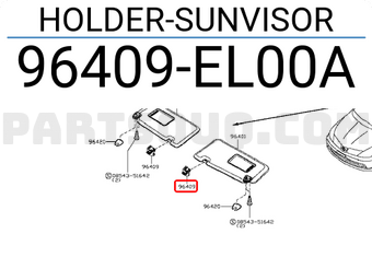 Nissan 96409EL00A HOLDER-SUNVISOR