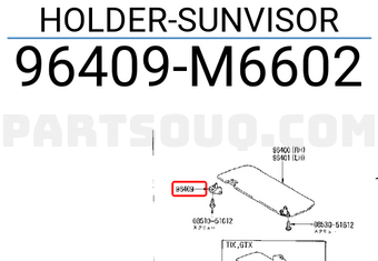Nissan 96409M6602 HOLDER-SUNVISOR
