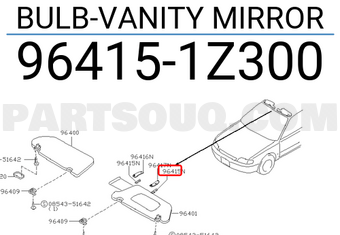 Nissan 964151Z300 BULB-VANITY MIRROR