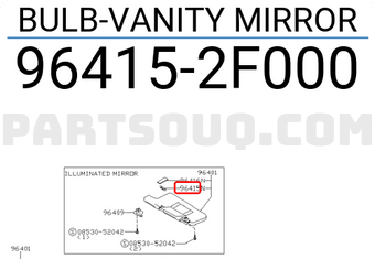 Nissan 964152F000 BULB-VANITY MIRROR