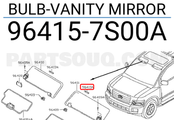 Nissan 964157S00A BULB-VANITY MIRROR