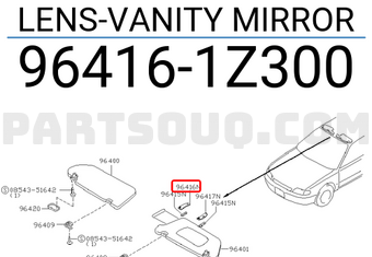 Nissan 964161Z300 LENS-VANITY MIRROR