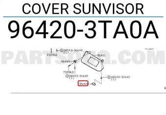 Nissan 964203TA0A COVER SUNVISOR