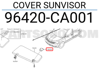 Nissan 96420CA001 COVER SUNVISOR