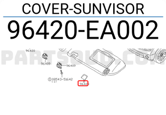 Nissan 96420EA002 COVER-SUNVISOR