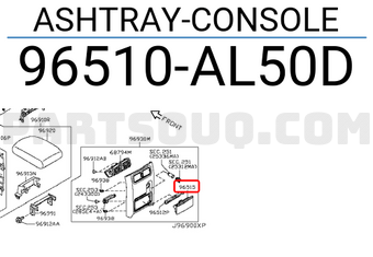 Nissan 96510AL50D ASHTRAY-CONSOLE