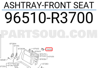 Nissan 96510R3700 ASHTRAY-FRONT SEAT