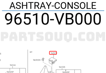 Nissan 96510VB000 ASHTRAY-CONSOLE