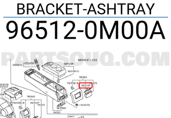 Nissan 965120M00A BRACKET-ASHTRAY