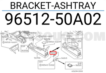 Nissan 9651250A02 BRACKET-ASHTRAY