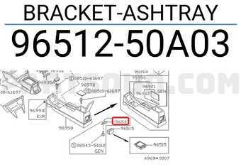 Nissan 9651250A03 BRACKET-ASHTRAY