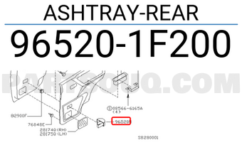 Nissan 965201F200 ASHTRAY-REAR