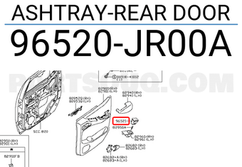 Nissan 96520JR00A ASHTRAY-REAR DOOR