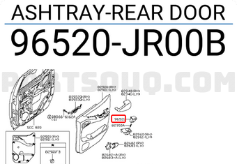 Nissan 96520JR00B ASHTRAY-REAR DOOR