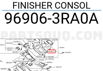 Nissan 969063RA0A FINISHER CONSOL