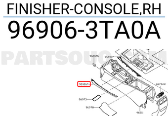 Nissan 969063TA0A FINISHER-CONSOLE,RH