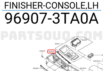 Nissan 969073TA0A FINISHER-CONSOLE,LH