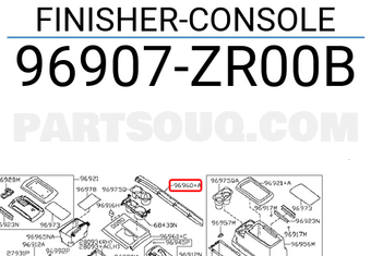Nissan 96907ZR00B FINISHER-CONSOLE