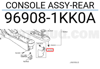 Nissan 969081KK0A CONSOLE ASSY-REAR