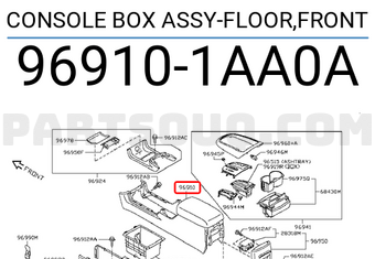 Nissan 969101AA0A CONSOLE BOX ASSY-FLOOR,FRONT