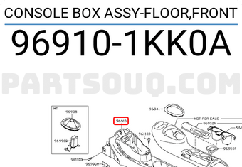 Nissan 969101KK0A CONSOLE BOX ASSY-FLOOR,FRONT