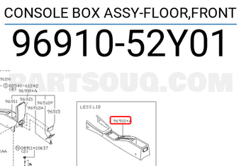Nissan 9691052Y01 CONSOLE BOX ASSY-FLOOR,FRONT