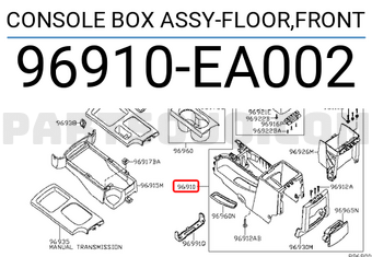 Nissan 96910EA002 CONSOLE BOX ASSY-FLOOR,FRONT