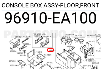 Nissan 96910EA100 CONSOLE BOX ASSY-FLOOR,FRONT