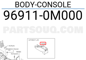 Nissan 969110M000 BODY-CONSOLE