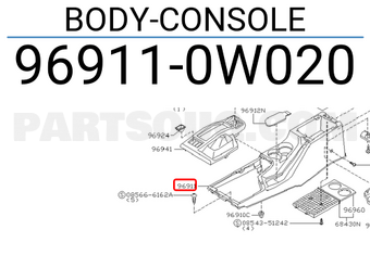 Nissan 969110W020 BODY-CONSOLE