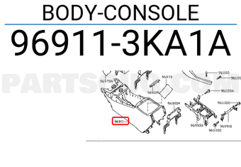 Nissan 969113KA1A BODY-CONSOLE