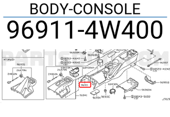 Nissan 969114W400 BODY-CONSOLE
