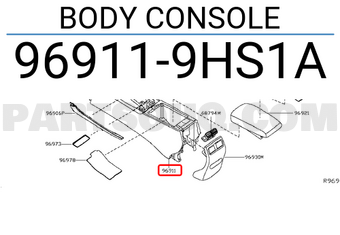 Nissan 969119HS1A BODY CONSOLE