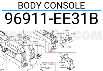 Nissan 96911EE31B BODY CONSOLE