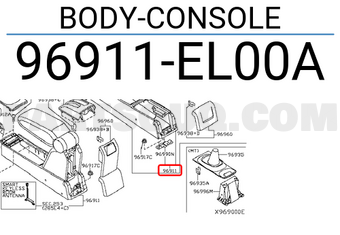 Nissan 96911EL00A BODY-CONSOLE