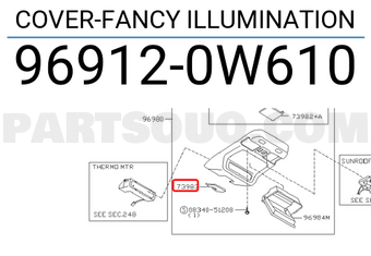 Nissan 969120W610 COVER-FANCY ILLUMINATION