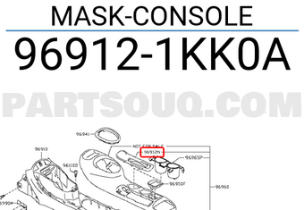 Nissan 969121KK0A MASK-CONSOLE