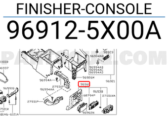Nissan 969125X00A FINISHER-CONSOLE